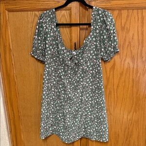 Altar'd State Green Floral Blouse